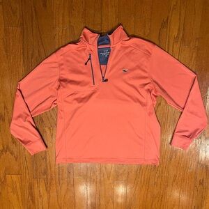 Vineyard Vines 1/4 Zip Pullover, Saltwater Coral Salmon, Men’s M, Unisex, NEW